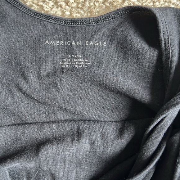 American Eagle work out tank top shirt sleeveless twist tie back size large - Picture 7 of 7